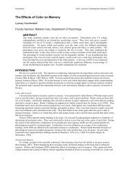 The Effects of Color on Memory - University of Wisconsin La Crosse