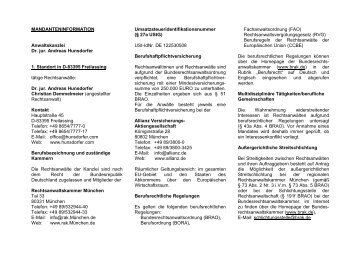 Mandanteninfomation als PDF - Anwaltskanzlei Dr. Andreas ...