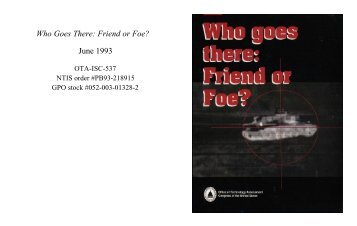 Who Goes There: Friend or Foe? - Federation of American Scientists