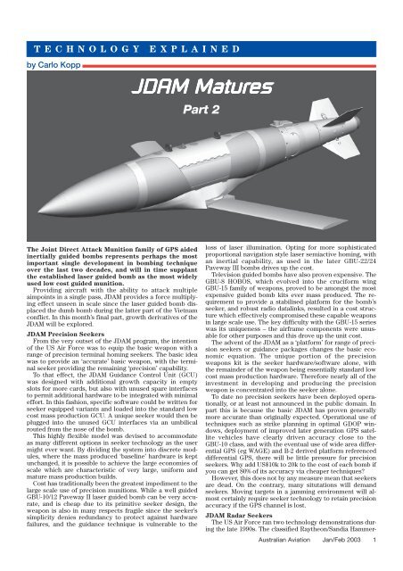 Jdam Matures Part 2 Air Power Australia jdam matures part 2 air power australia