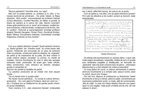 PROFESORUL Vasile Dumitrache sau Lecţia iubirii de şcoală