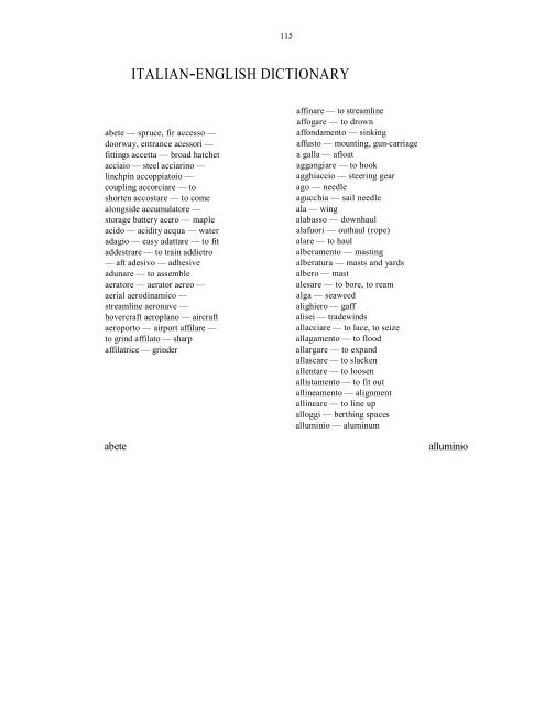 Italian english dictionary - Lexicool