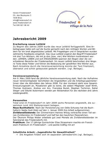 Friedensdorf Jahresbericht 2009 - im Friedensdorf