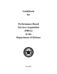 DoD PBSA Guide Appendix C: Sample Performance Requirements