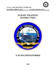 FLIGHT TRAINING INSTRUCTION T-45 WEAPONS/STRIKE - Cnatra