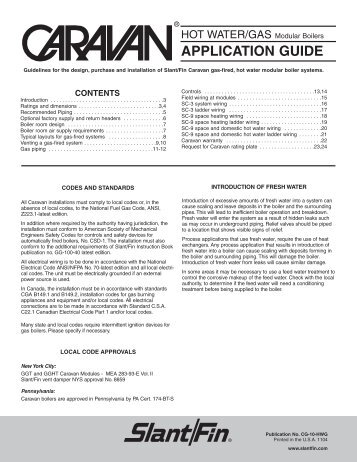 Modular boiler application guide – Gas fired hot water - Slant/Fin