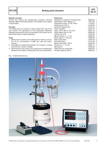 LEC 02.10 Boiling point elevation - Phywe