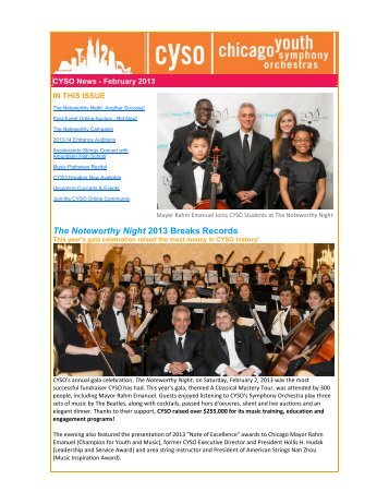 The Noteworthy Night 2013 Breaks Records - Chicago Youth ...