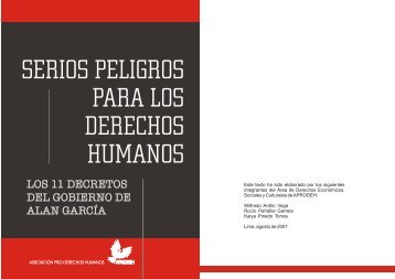 SERIOS PELIGROS PARA LOS DERECHOS HUMANOS