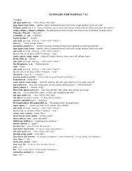 GLOSSARY FOR MARTIAL 7-12