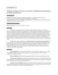 EXPERIMENT 2 Properties of Alkanes, Alkenes, and Alcohols ...