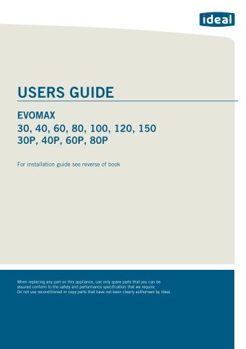 Evomax Users Guide - Ideal Heating