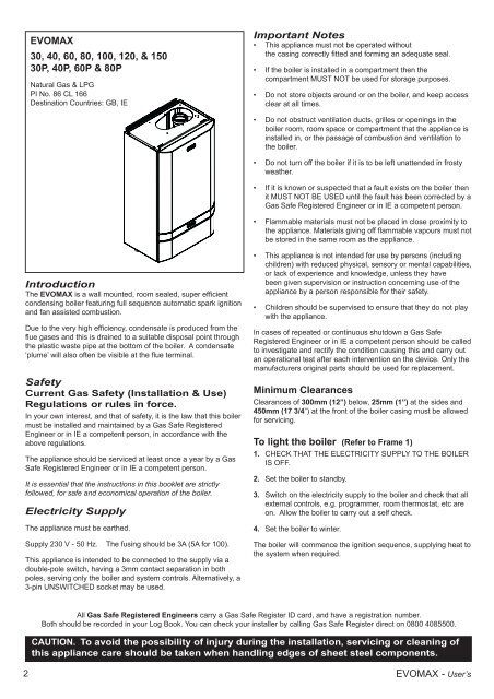 Evomax Users Guide - Ideal Heating