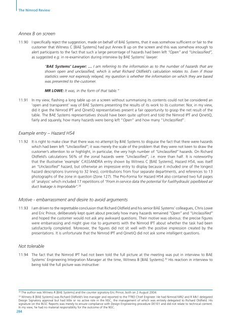 The Nimrod Review - Official Documents