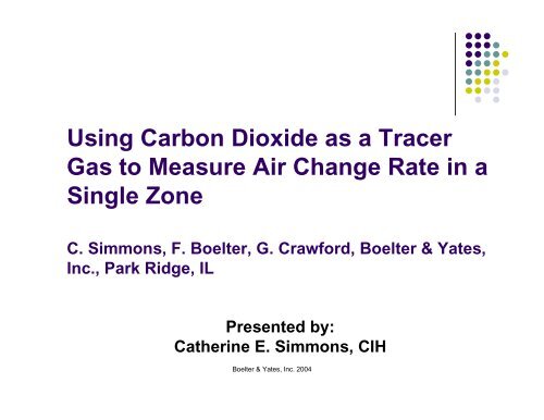 Using Carbon Dioxide as a Tracer Gas to Measure Air Change Rate ...