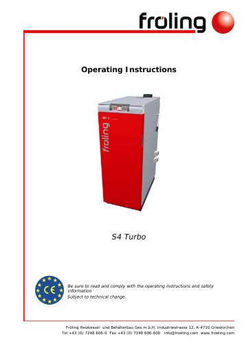 Fröling S4 Operating Instructions - Econergy Ltd
