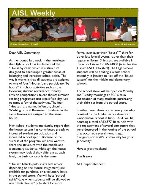 November 16 12 American International School Of Lagos November 16 12 American International School Of Lagos