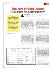 The Tart of Good Taste: Acidulants for Confectionery - Bartek