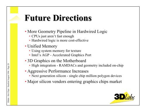 Permedia and GLINT Delta: New Generation Silicon for - Hot Chips