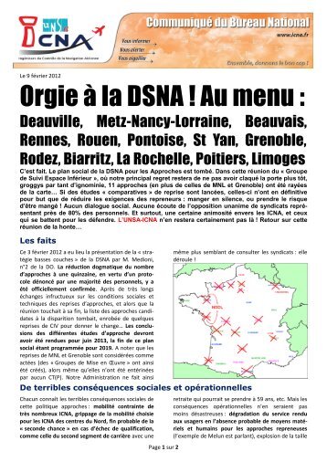 Orgie à la D SNA! - UNSA ICNA