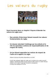 Les valeurs du rugby - Site IEN Sarre-Union