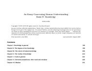 An Essay Concerning Human Understanding Book IV: Knowledge