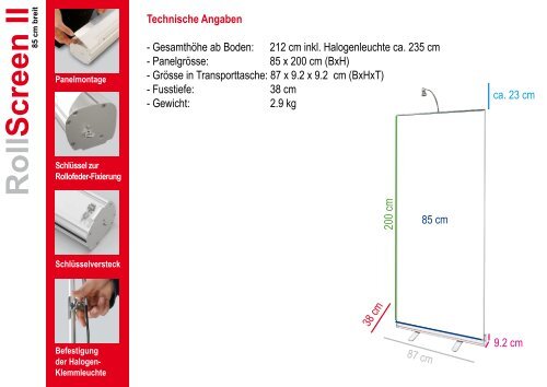 Technische Angaben - Schriftwerk