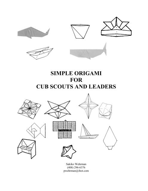 Simple Origami For Cub Scouts And Leaders Copernicus Project