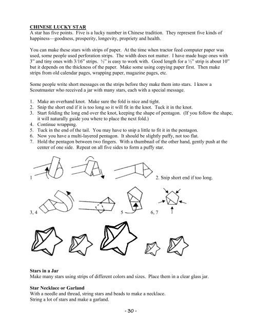 simple origami for cub scouts and leaders - Copernicus Project