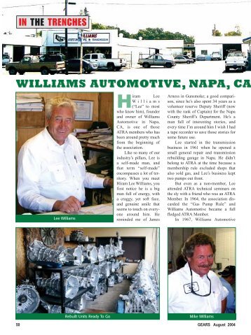 WILLIAMS AUTOMOTIVE, NAPA, CAL - ATRA