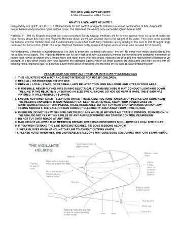 Vigilante Helikite Instructions