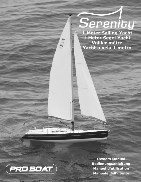 serenity 1-meter sailboat rtr manual - pro boat