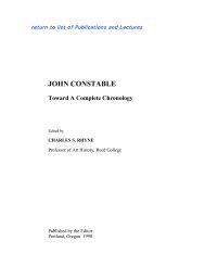 John Constable: Toward a Complete Chronology. - Reed College