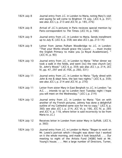 John Constable: Toward a Complete Chronology. - Reed College