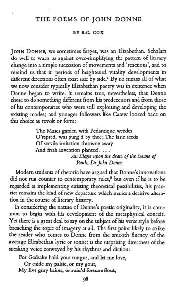 an analysis of john donnes poetey and writing style The ecstasy by john donne: summary and critical analysis the poem the ecstasy is one of john donne's most popular poems, which expresses his unique and unconventional ideas about love. an analysis of john donnes poetey and writing style The ecstasy by john donne: summary and critical analysis the poem the ecstasy is one of john donne's most popular poems, which expresses his unique and unconventional ideas about love.