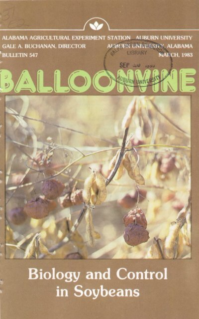 Balloonvine Biology and Control in Soybeans - Auburn University ...