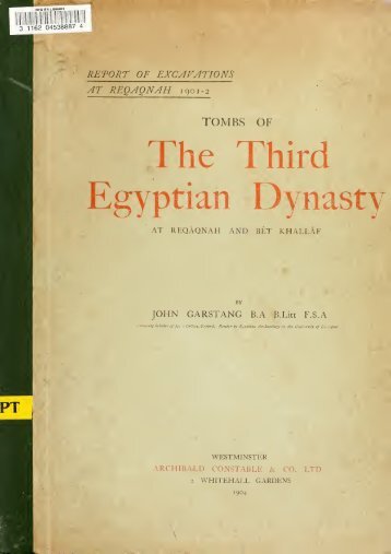 Tombs of the third Egyptian dynasty at Reqâqnah - NYU | Digital ...