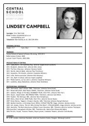 Lindsey Campbell - Central School of Speech & Drama