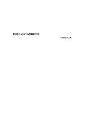 INORGANIC SYNTHESES Volume XXI