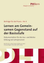 Lernen am Gemein- samen Gegenstand auf der Basisstufe - PHBern