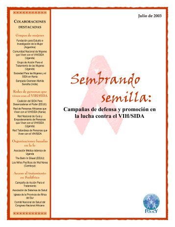 Campañas de defensa y promoción en la lucha ... - POLICY Project