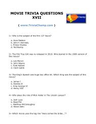 Cartoon Trivia Questions Iii Trivia Champ