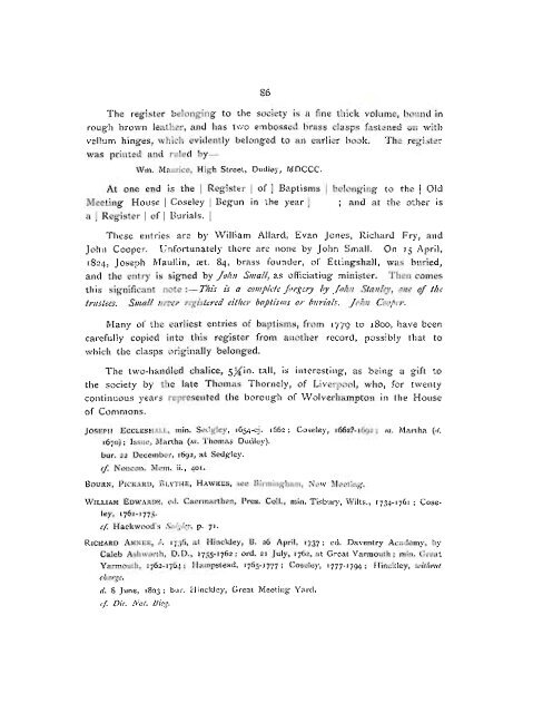 Midland Churches: A History of the Congregations on - General ...