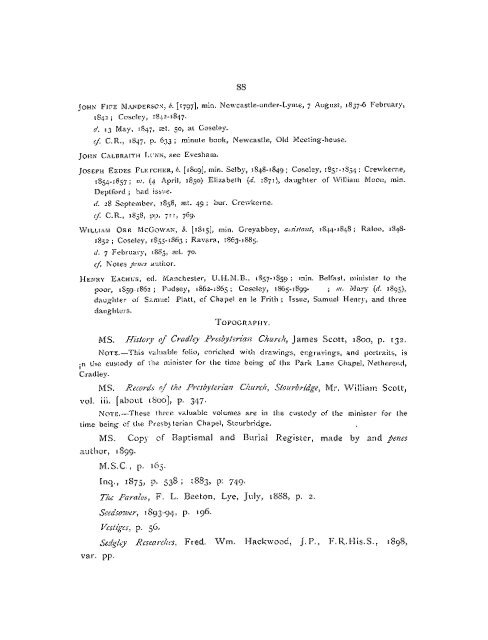 Midland Churches: A History of the Congregations on - General ...
