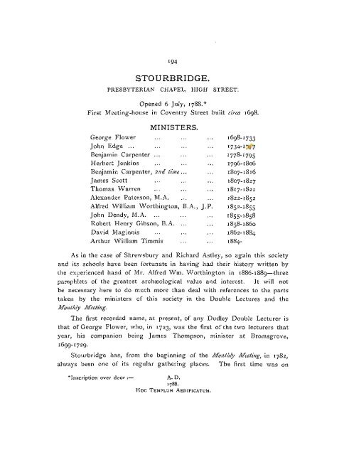 Midland Churches: A History of the Congregations on - General ...