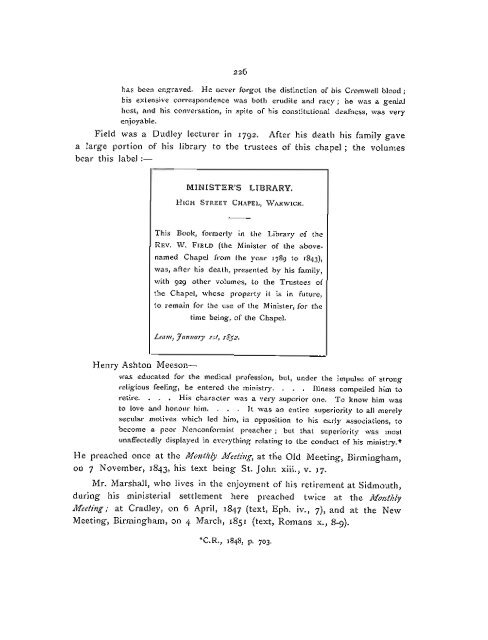 Midland Churches: A History of the Congregations on - General ...