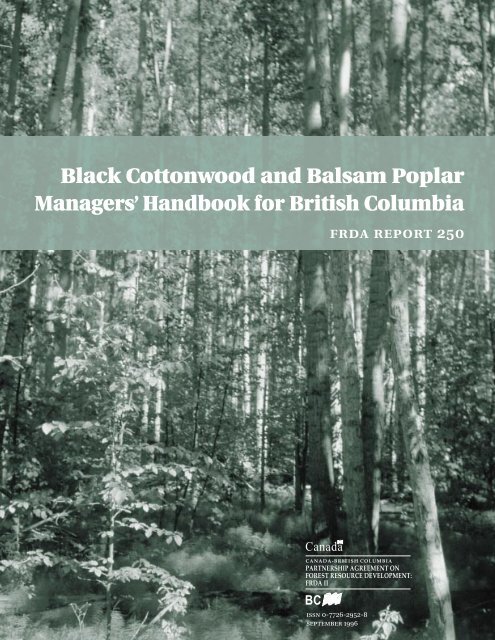 FRDA Report: Black Cottonwood and Balsam Poplar Managers ...