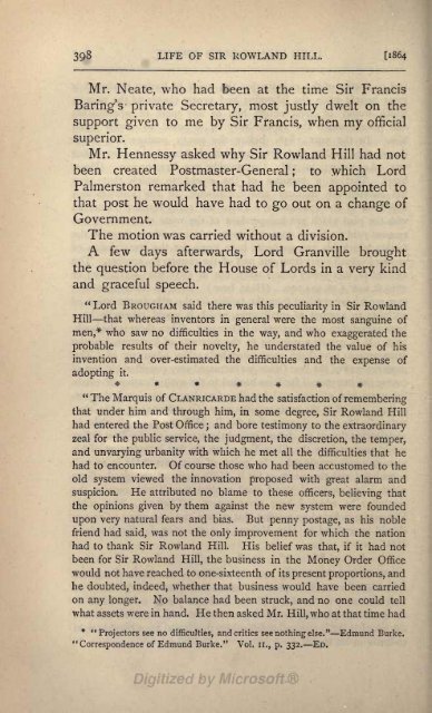 The Life of Sir Rowland Hill and the