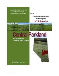 Central Parkland Range Plant Community Guide - Sustainable ...