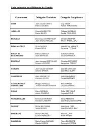 Liste complète des Délégués du Comité OK - Eau 47